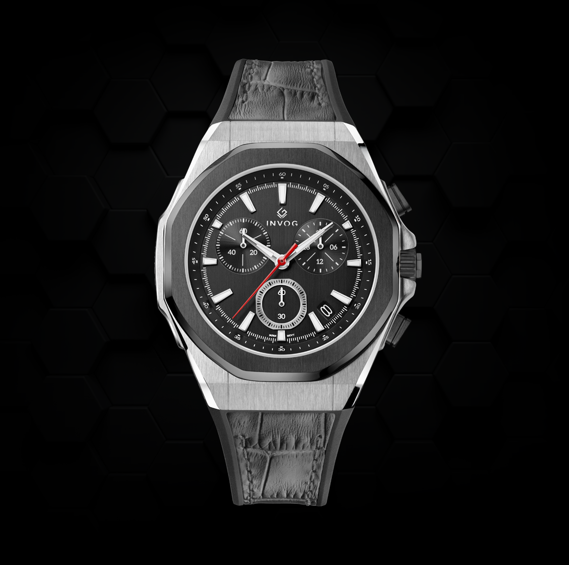 Two-Tone silver & black