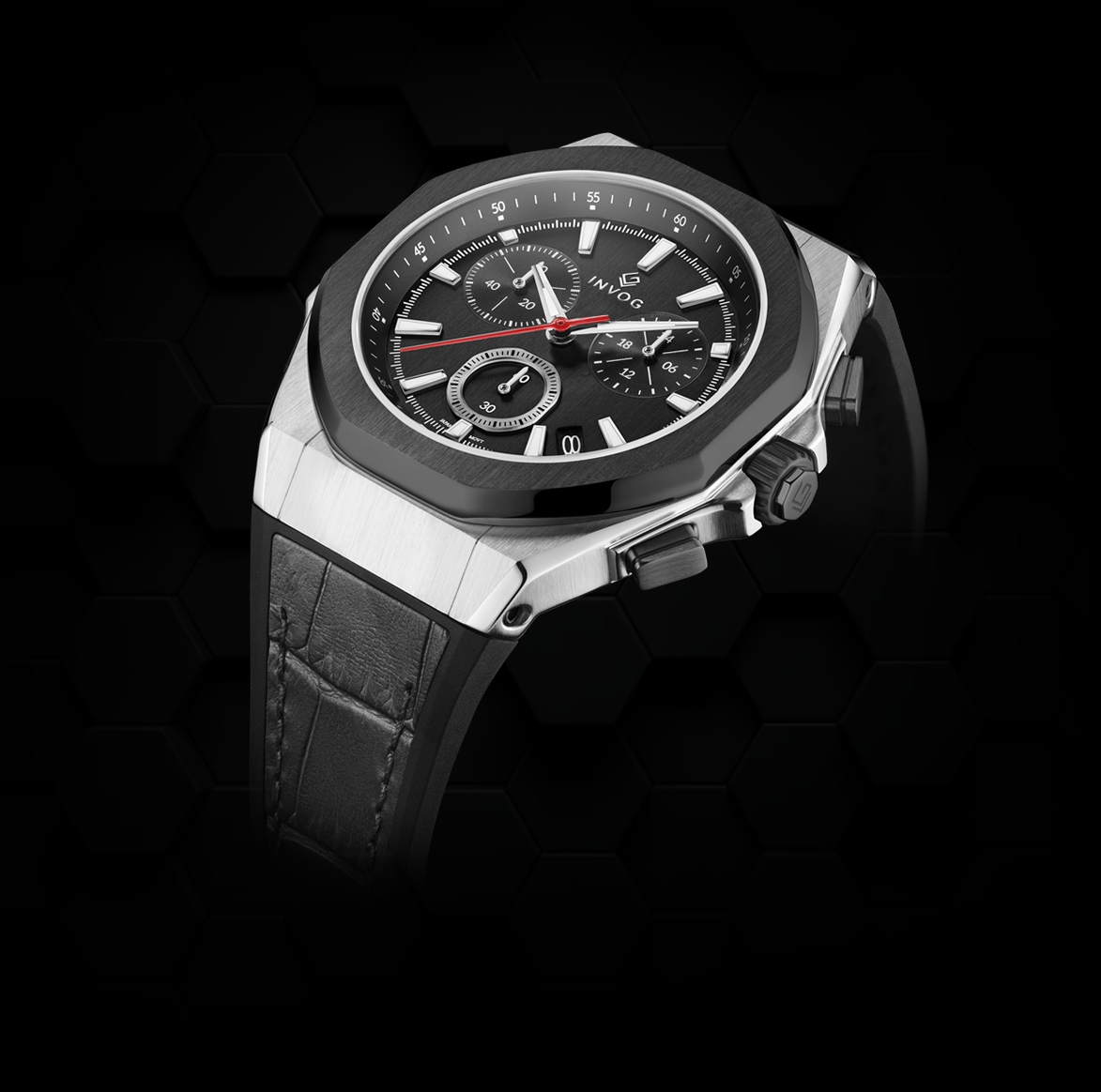 Two-Tone silver & black