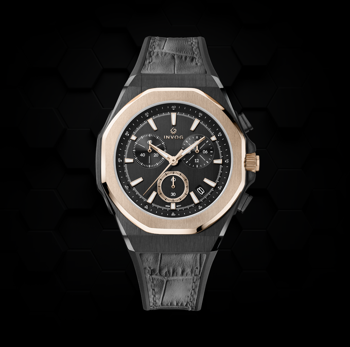 Two-Tone Black & rose gold