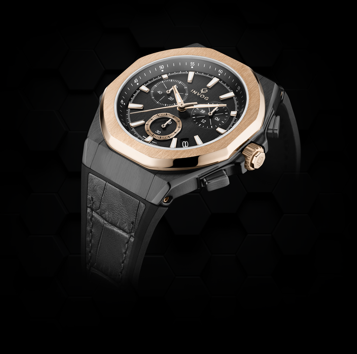 Two-Tone Black & rose gold