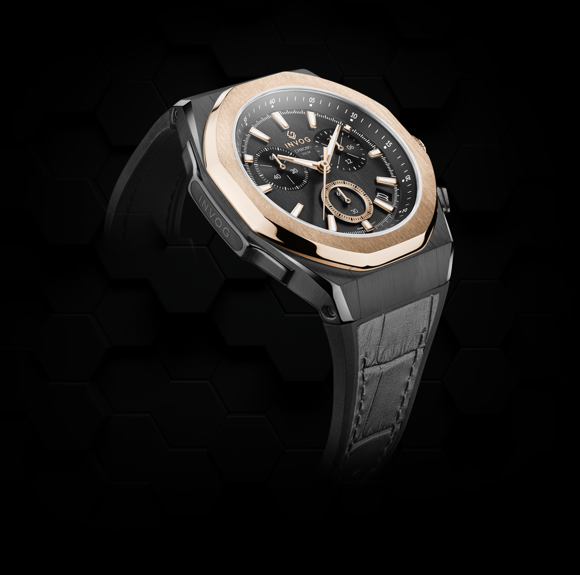 Two-Tone Black & rose gold
