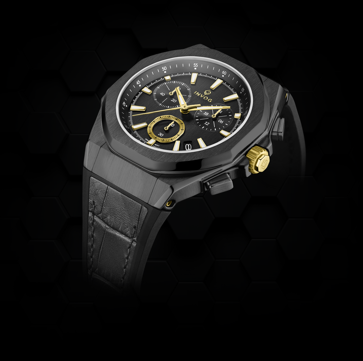 All Black yellow gold & black